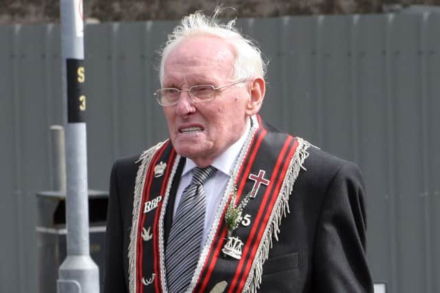 William Wright marching with the Royal Black Institution in Ballymena