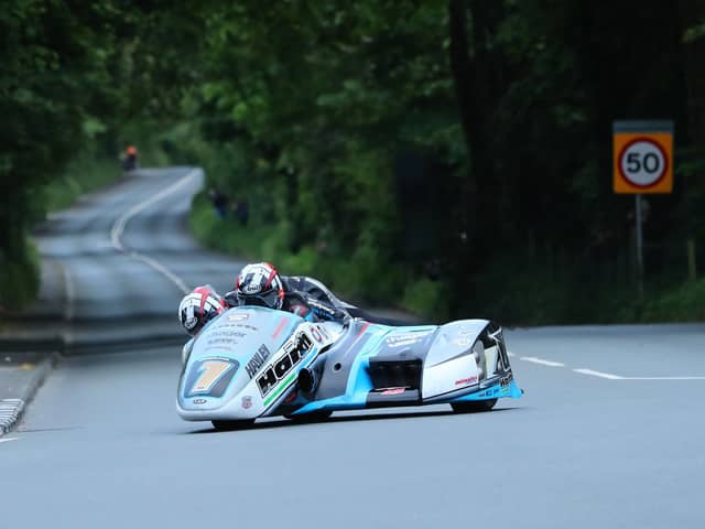 Ben and Tom Birchall in action at the Isle of Man TT this year.
