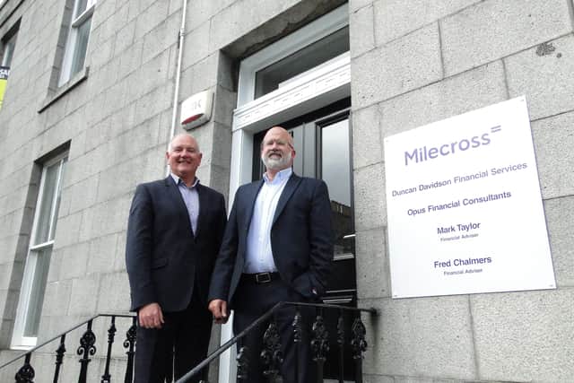 Paul Dalzell, chief executive officer, Milecross with Simon Gordon, regional manager, Milecross, Scotland