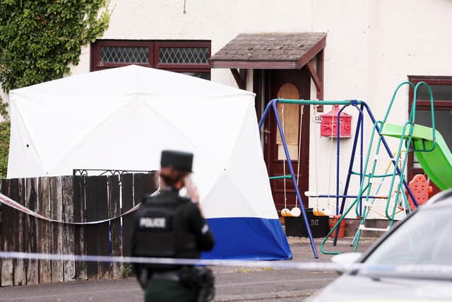 Police seal off a property at Orkney Drive in Ballymena. 
Picture by Jonathan Porter/PressEye