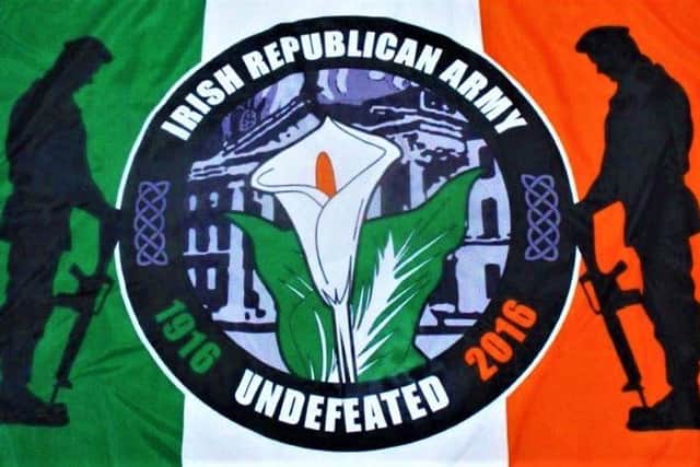An IRA propaganda flag