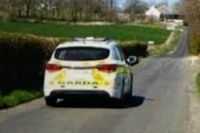 The social media image of a Garda patrol reported to have been a short distance from Castlederg.