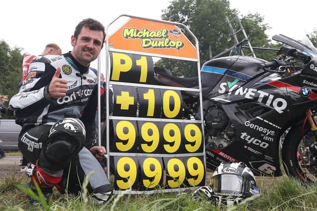 Michael Dunlop won five races and set a new outright lap record at the Armoy Road Races last year.