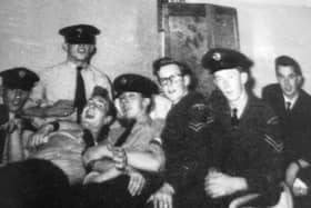 David Trimble, with glasses, as a Bangor Grammar schoolboy in the air cadets. David Montgomery was also at Bangor Grammar, a few years behind