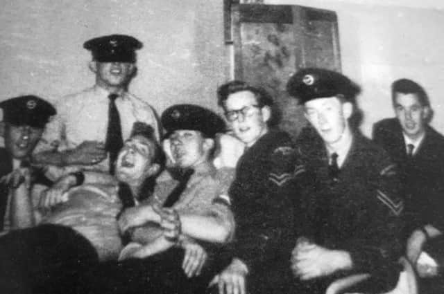 David Trimble, with glasses, as a Bangor Grammar schoolboy in the air cadets. David Montgomery was also at Bangor Grammar, a few years behind