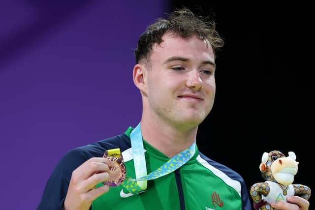 Team NI swimmer Barry McClements pictured with his bronze medal
