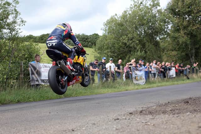 Davey Todd won the second Supersport race at Armoy on Saturday on his Milenco by Padgett's Honda for a double.