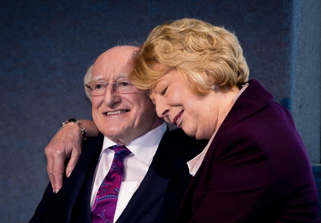 Irish President Michael D Higgins and his wife Sabina