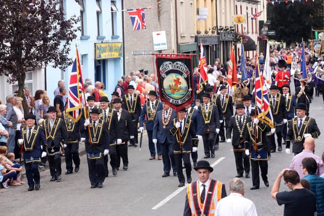 The County Fermanagh Grand Black Chapter Annual Parade in Ballinamallard, Co Fermanagh in 2019. 
Picture by John McVitty