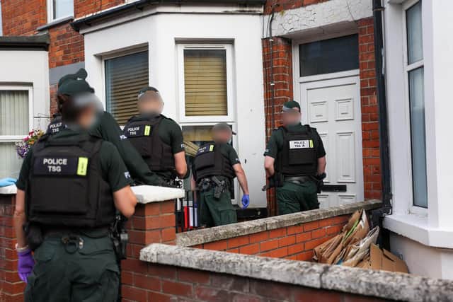 50 officers from the Government’s Immigration Enforcement team and the Police Service of Northern Ireland carried out warrants at two
 properties in Belfast, Northern Ireland