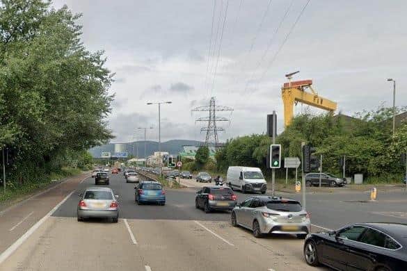 Sydenham bypass/Dee Street junction in Belfast. Google image