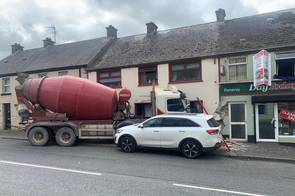 Man rescued after cement mixer lorry crashes into Northern Ireland home