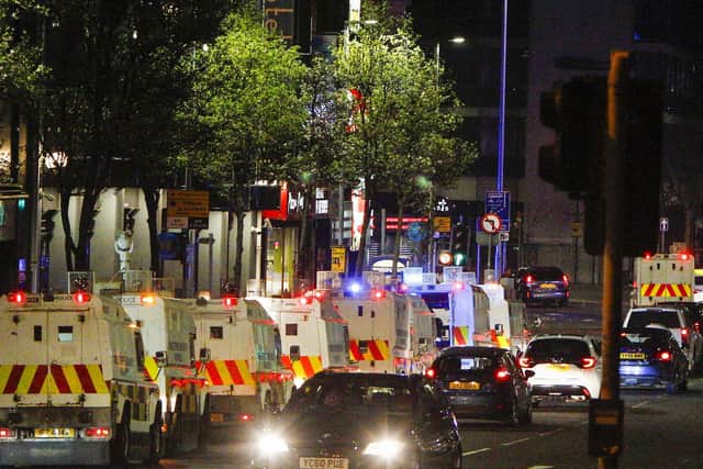 The PSNI has said it intends to review footage to identify those involved in violence.