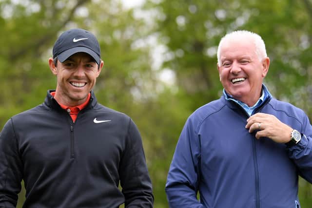 Rory McIlroy with his dad Gerry McIlory