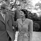 File photo dated 23/11/47 of Princess Elizabeth enjoying a stroll with her husband the Duke of Edinburgh in their first public appearance since their wedding. The Duke of Edinburgh has died, Buckingham Palace has announced.