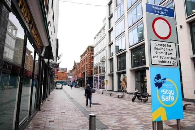 Most of retail in NI’s towns and cities remains closed due to lockdown restrictions