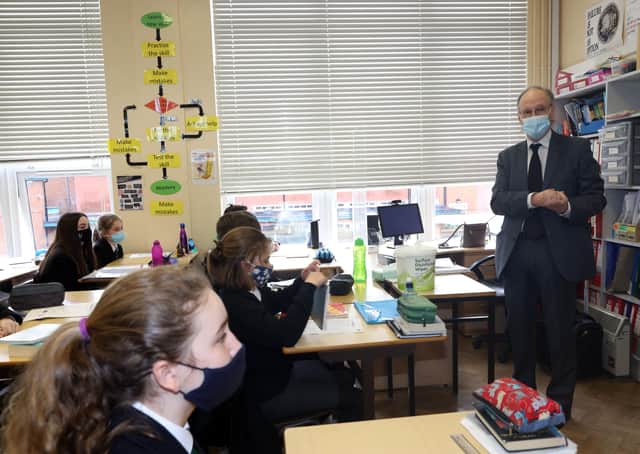 Education Minister Peter Weir has been called upon to update Department of Education guidance on restraint and seclusion of pupils. Photo: Stephen Davison/Pacemaker Press