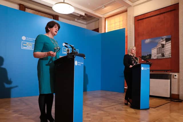 First Minister Arlene Foster and deputy First Minister Michelle O'Neill.