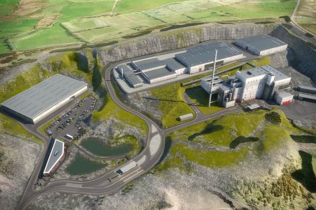 A computer generated image of the proposed incinerator in Mallusk.