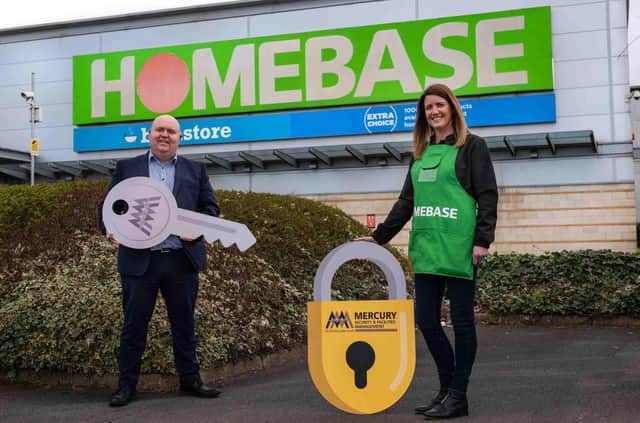 Liam Cullen, MSFM Regional Director UK and Ireland and Karen Turner, Divisional Business Leader, Homebase Ireland, are pictured announcing the deal
