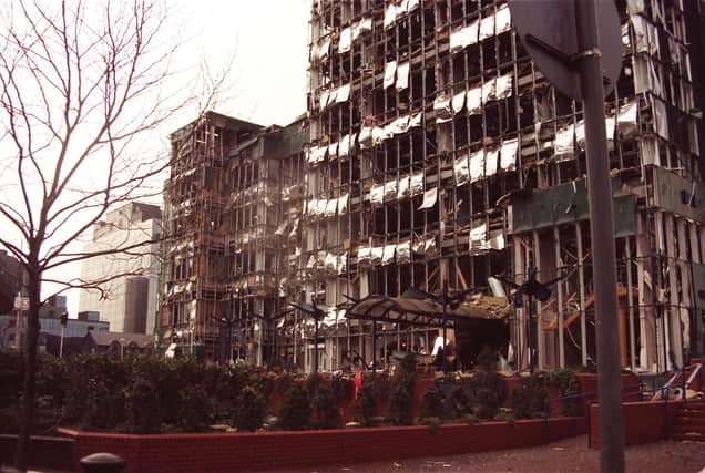 London’s Docklands were devastated in an IRA bomb blast in 1996