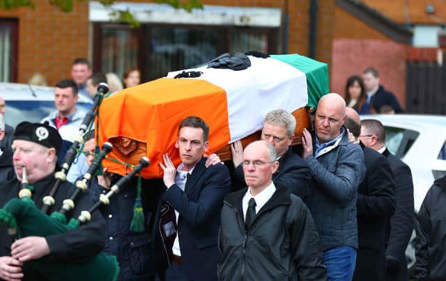The funeral of Gerard 'Jock' Davison in May 2015