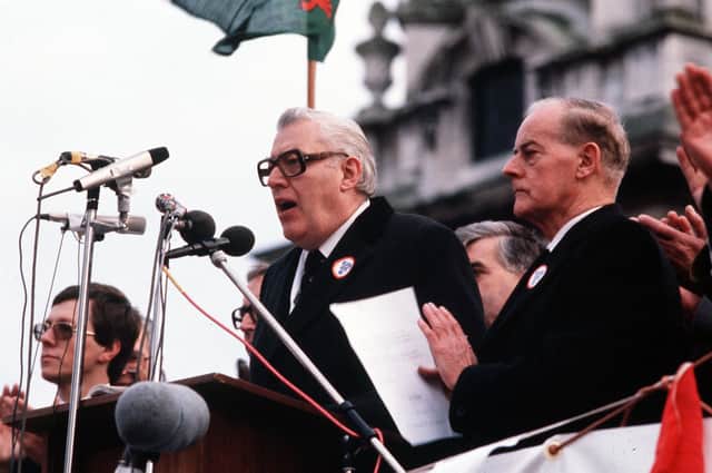 Ian Paisley at the anti Anglo Irish rally in Belfast in 1985. John Cushnahan writes: "Unionism joined loyalist paramilitaries to oppose it. Sinn Fein/IRA also opposed the deal so once again the DUP and militant republicanism were on the same side"