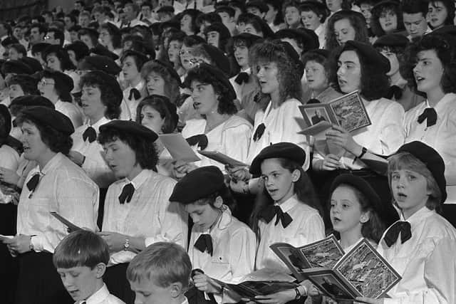 A small section of the choir who were in fine voice at the Free Presbyterian Church's 40th anniversary celebrations at the King's Hall in March 1991. Picture: News Letter archives