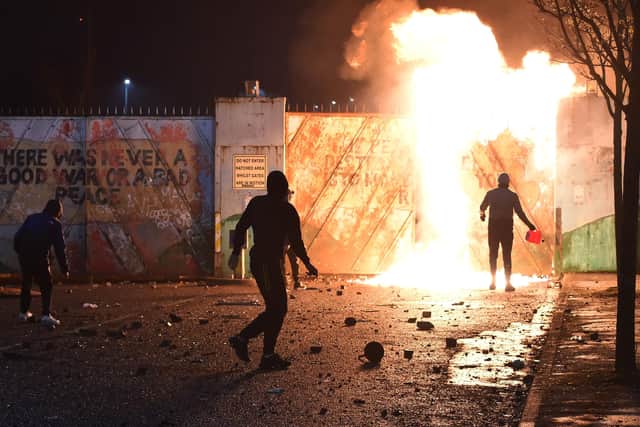 A Night of  violence on both sides of an interface in the loyalist Shankill and nationalist Springfield Road areas on Wednesday evening