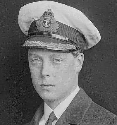 An official portrait of Prince Edward in naval uniform, 1920