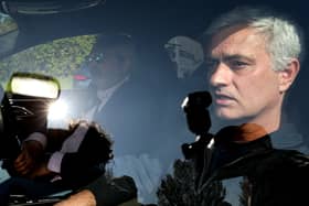 Jose Mourinho leaves Tottenham Hotspur's training ground, Enfield, on Monday.