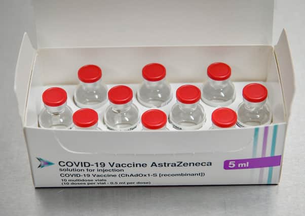 Vials of the Oxford University/AstraZeneca Covid vaccine.