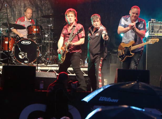Les McKeown's Bay City Rollers on stage at Glenarm Castle in 2018. INLT 30-629-CON