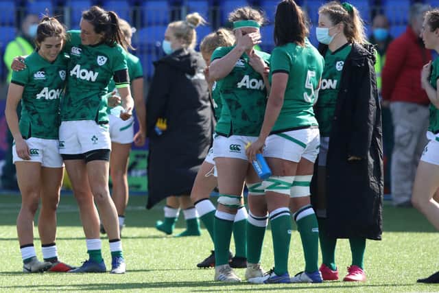 Ireland finished third in the Women's Six Nations after beating Italy. ((Photo by PAUL FAITH/AFP via Getty Images)