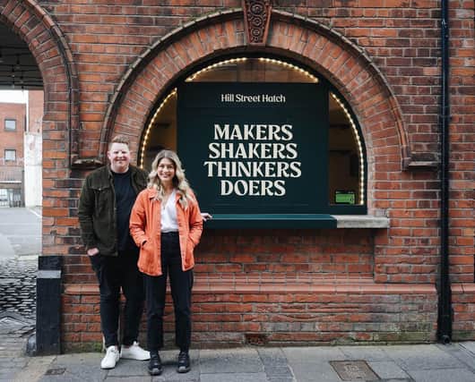 Hill Street Hatch founders Ryan Crown and Ema O'Kane at their premises in Belfast's Cathedral Quarter