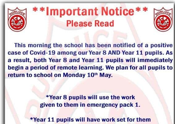 NI school sends two year groups home after pupils test positive for ...