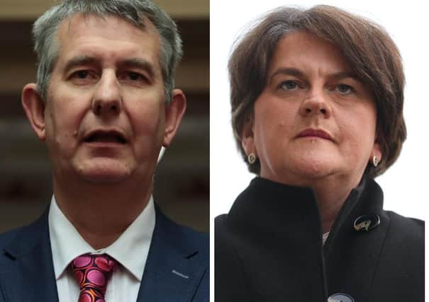 Agriculture Minister Edwin Poots and DUP leader and First Minister, Arlene Foster.
