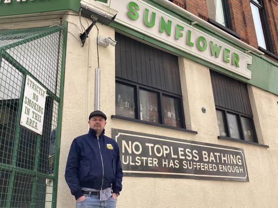 Sunflower Bar owner Pedro Donald said his arrangements which met regulations last summer have been rejected by Belfast City Council