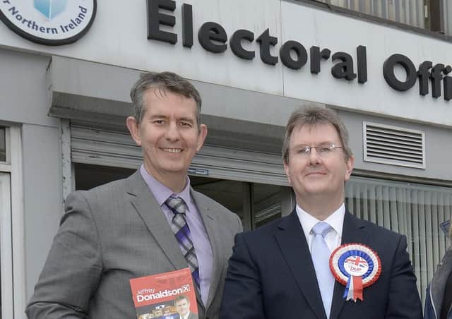 Edwin Poots and Sir Jeffrey Donaldson have seemed pragmatic about the Irish Sea border, as much as Arlene Foster has done  — and the Ulster Unionist Party too