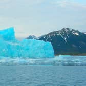Icebergs in Harlequin Lake, Alaska