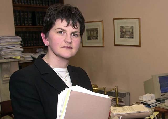 Arlene Foster was prominent in the Ulster Unionists in the 1990s, and left them at the end of 2003, only weeks after she had been elected to represent the party at Stormont, helping almost to destroy the UUP