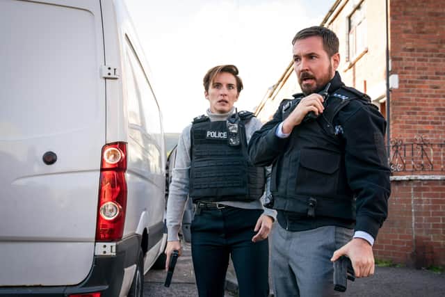 Undated BBC handout photo of   Vicky McClure as DI Kate Fleming and Martn Compston as DI Steve Arnott in Line of Duty