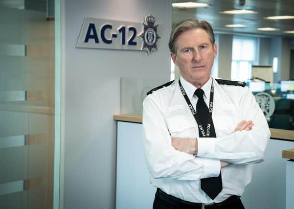Undated BBC handout photo of   Adrian Dunbar as  Superintendent Ted Hastings in Line of Duty