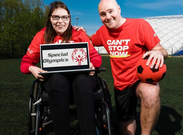 Paddy Raff with his sister Sarah at the launch of the Special Olympics Collection Day campagin