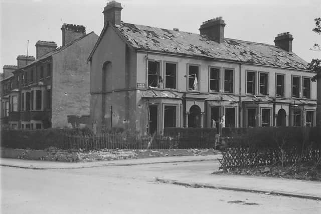 Helen’s family home, 2 Evelyn Gardens, damaged twice in during blitz and demolished