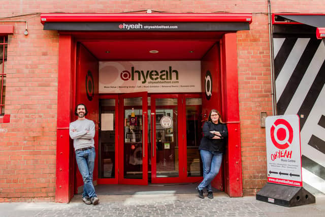 Dee McAdams and Charlotte Dryden, CEO Oh Yeah Music Centre in Belfast