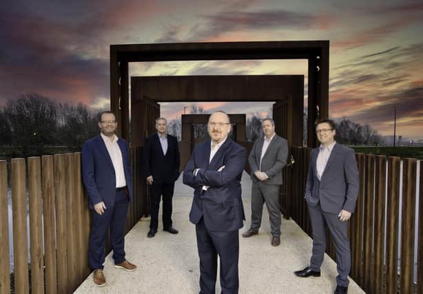 McAdam Design directors Fergus Kerr, John Findlay, Neal Kerr and Stephen Harding join existing managing director, Martin Hare as co-owners of this long-running business