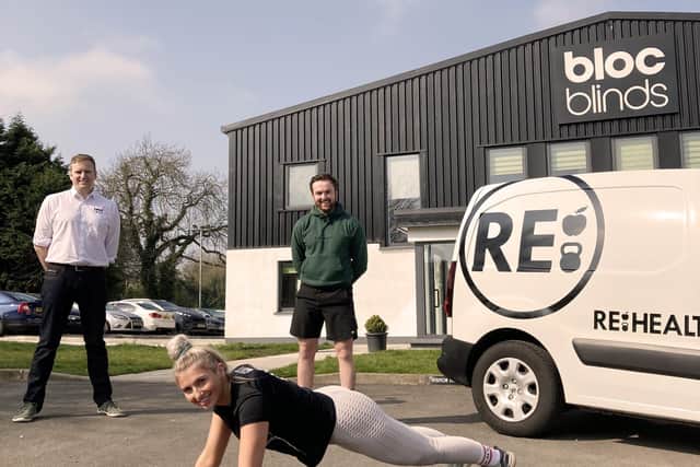Magherafelt based Bloc Blinds has joined forces with local personal trainer Keith Bigger
