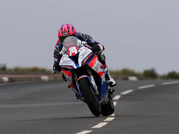 Davey Todd in action at the Isle of Man TT in 2019.