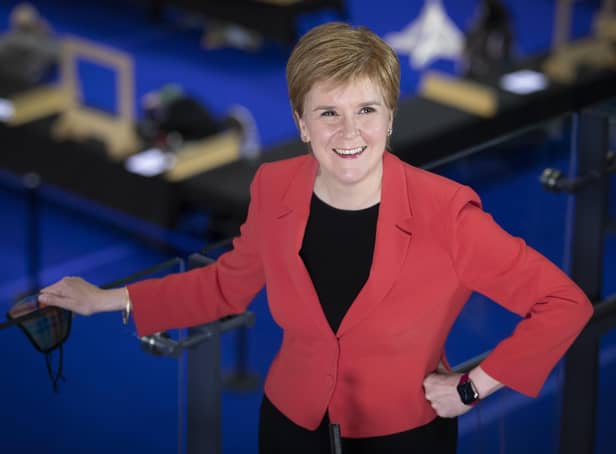 First Minister and SNP party leader Nicola Sturgeon at the count for the Scottish Parliamentary Elections at the Emirates Arena, Glasgow yesterday